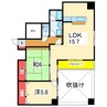 コンコース東堀 2LDKの間取り