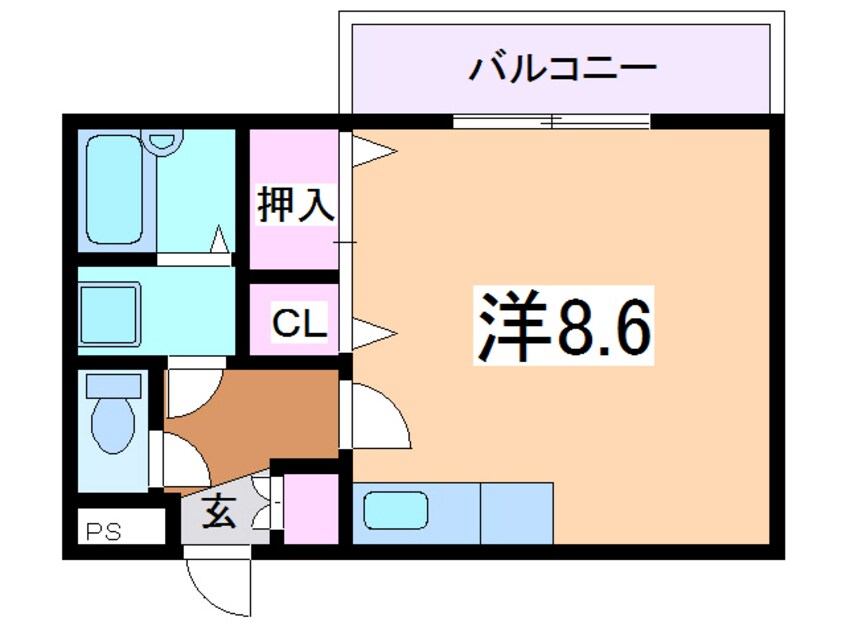 間取図 イズミサンリバー川岸