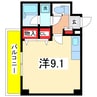 イズミサンリバー川岸 1Rの間取り