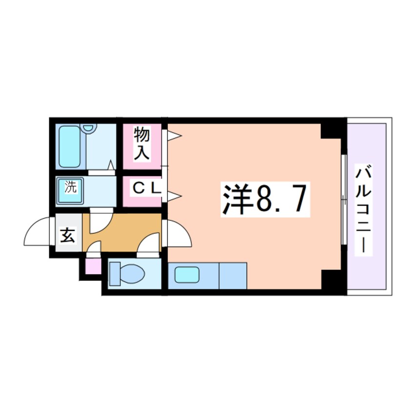 間取図 イズミサンリバー川岸