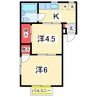 エクセラン大畑 2Kの間取り