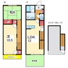 ハイツモンマルトル 2LDKの間取り