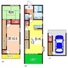 ハイツモンマルトル 2LDKの間取り