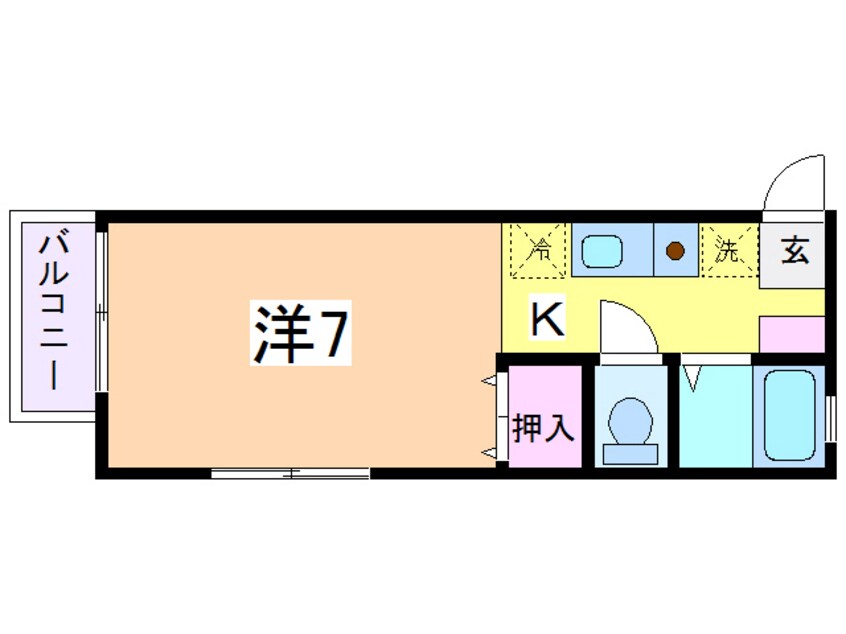 間取図 越後線/白山駅 徒歩28分 1階 築35年