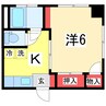 コーポラスゆたか 1Kの間取り