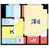コーポラスゆたか 1Kの間取り
