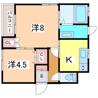 間取図 新潟交通バス（新潟市）/関屋本村 徒歩2分 3階 築16年