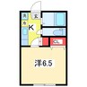グランディール田町 1Kの間取り