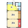 メゾン水道町 2Kの間取り