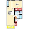 近江ロイヤルハイツ 1LDKの間取り