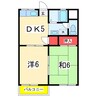 グレースハイツ 2DKの間取り