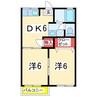 グレースハイツ 2DKの間取り