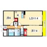 レガーロ旭町 2LDKの間取り