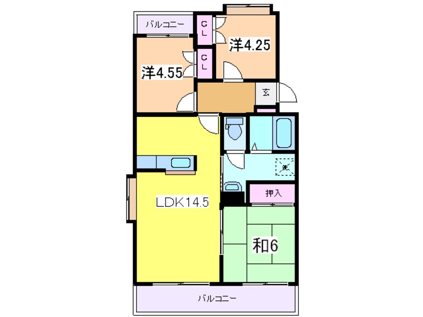 間取図 ドミシル松波町