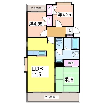 間取図 ドミシル松波町