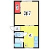 ハウス第六 1Kの間取り