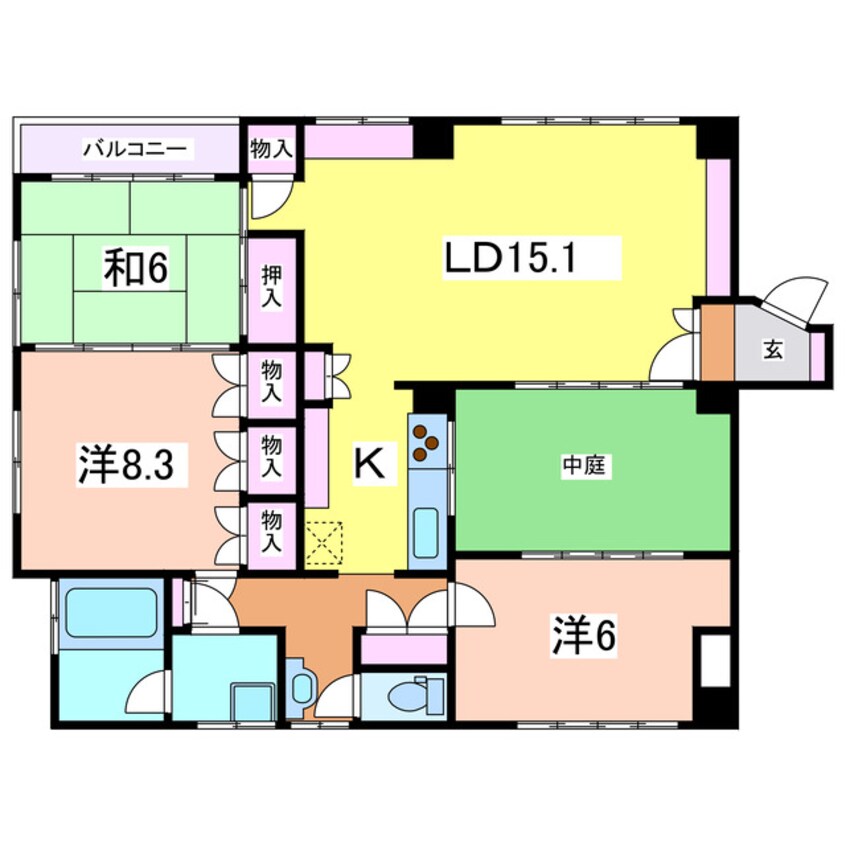 間取図 メゾンベルメート