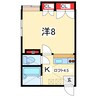 メゾン・ウィング 1Kの間取り