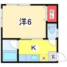 プラグイン関屋大川 1Kの間取り