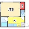 プラグイン関屋大川 1Kの間取り