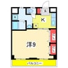 メゾンカフカス 1Kの間取り