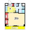 メゾンカフカス 1Kの間取り
