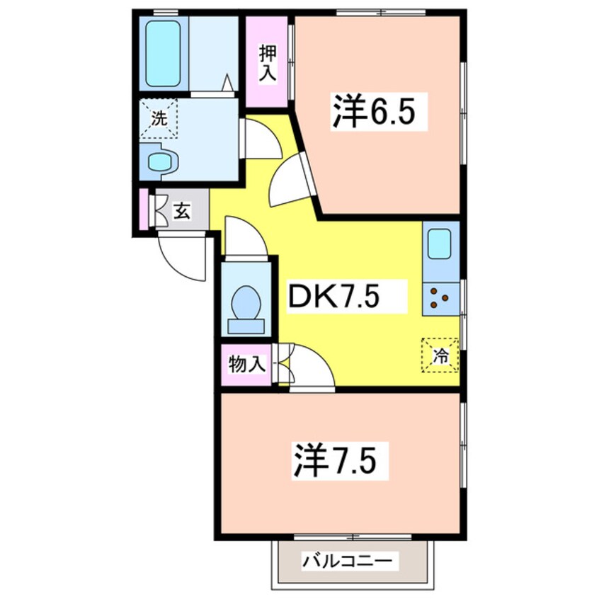 間取図 コートバニヤンＡ