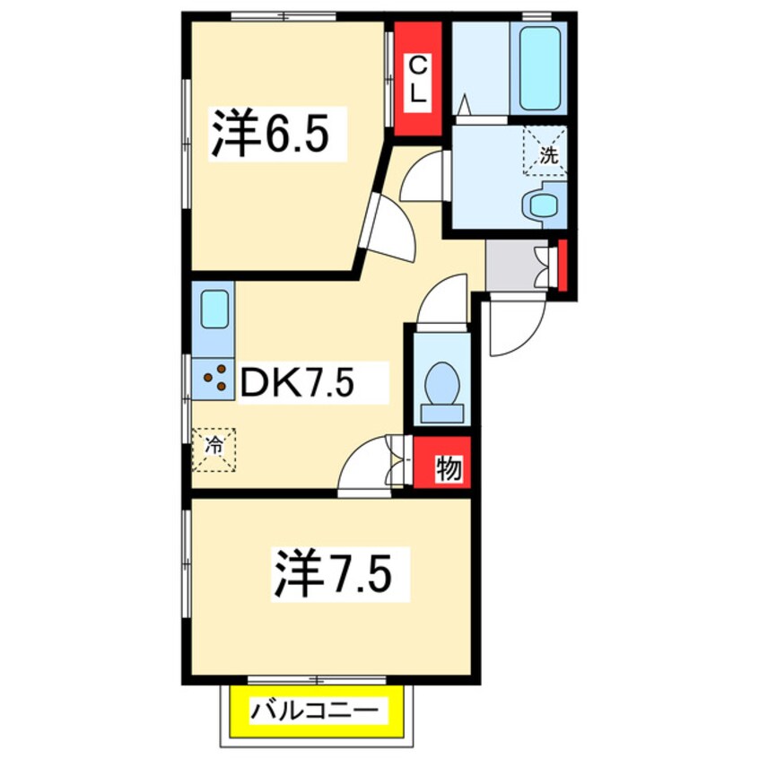 間取図 コートバニヤンＡ
