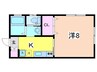 OzamaⅠ 1Kの間取り