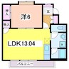 ハイム浜浦 1LDKの間取り