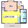 ハイム浜浦 1LDKの間取り