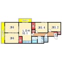 コープ野村川端町　B棟の間取図