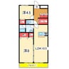 アドラブール文京町 2LDKの間取り