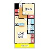 アドラブール文京町 1LDKの間取り