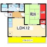 川崎ビル 1LDKの間取り