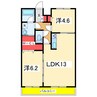 kokomo天神尾 2LDKの間取り