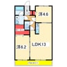 kokomo天神尾 2LDKの間取り
