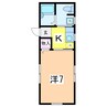 アルビ関屋本村 1Kの間取り