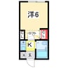 アビタス関屋 1Kの間取り