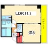 レガーロけやき通り 1LDKの間取り