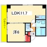 レガーロけやき通り 1LDKの間取り