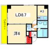 レガーロけやき通り 1LDKの間取り