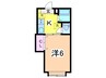 コーポ栄 1Kの間取り