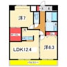 グレイスハイツ東中通タワー 2LDKの間取り