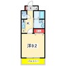 グレイスハイツ東中通タワー 1Kの間取り