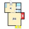 シェルブール幸Ⅰ 1Kの間取り