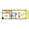 アップルガーデンイースト 1LDKの間取り