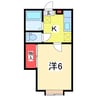 カサベルデ旭町 1Kの間取り