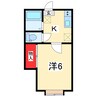カサベルデ旭町 1Kの間取り