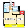 レジュイール東中通 1LDKの間取り
